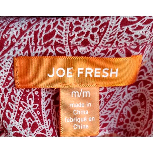 Joe Fresh Slip Sundress / Cami Sheath Light Mini WOM MED Red White Bow Back Cute - Picture 6 of 11